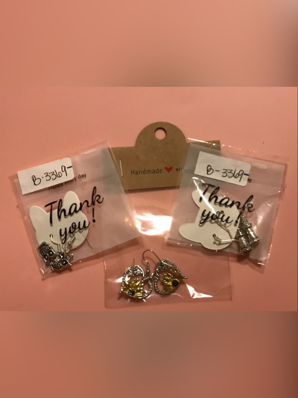 3 for 1 Price. HANDMADE Silver & Sunflower 🌻, Owl 🦉 & Lighthouse EARRINGS